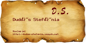 Dudás Stefánia névjegykártya