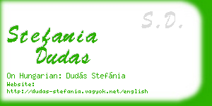 stefania dudas business card