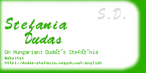 stefania dudas business card